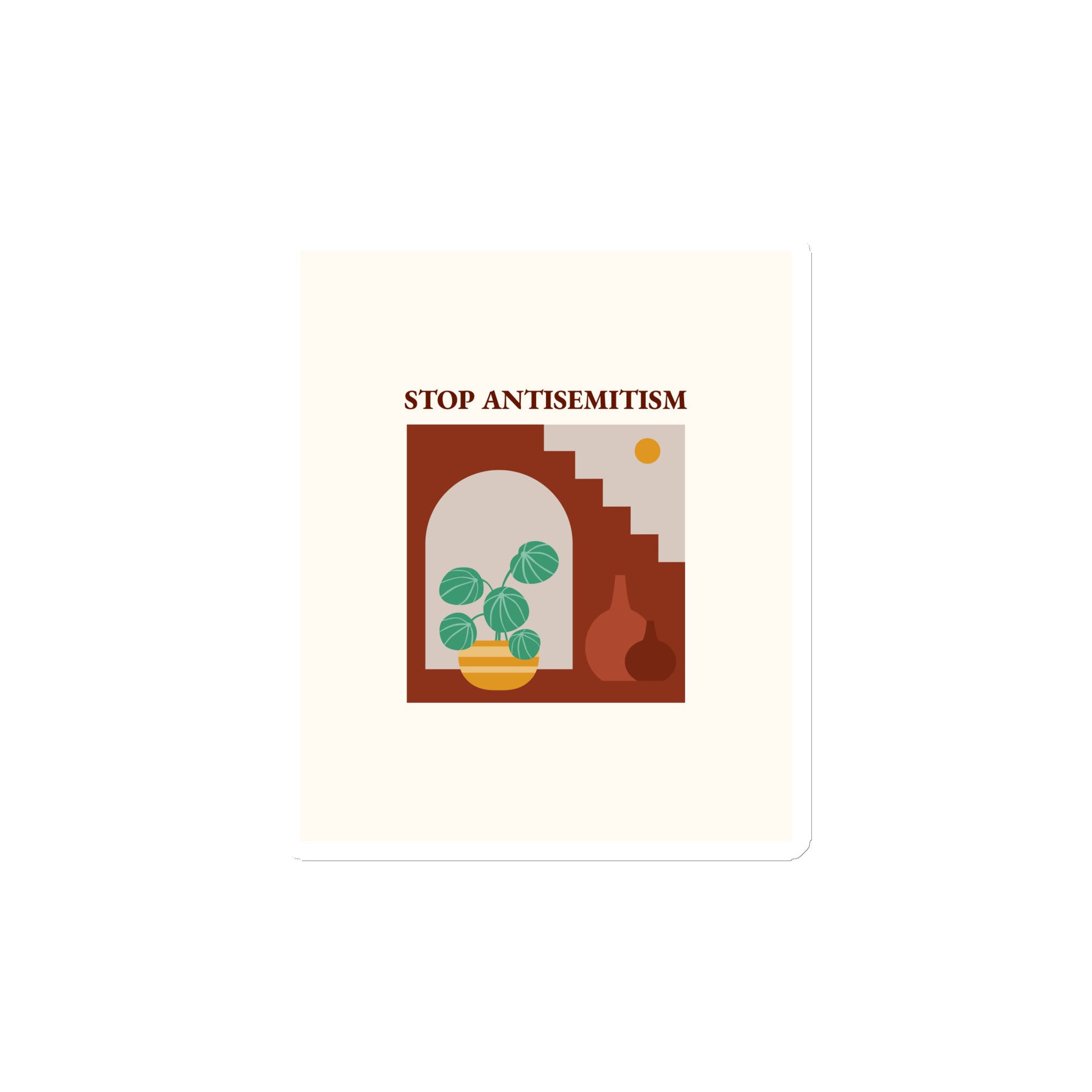 Stop Antisemitism | Plants & Flowers Edition | Die-Cut Magnet