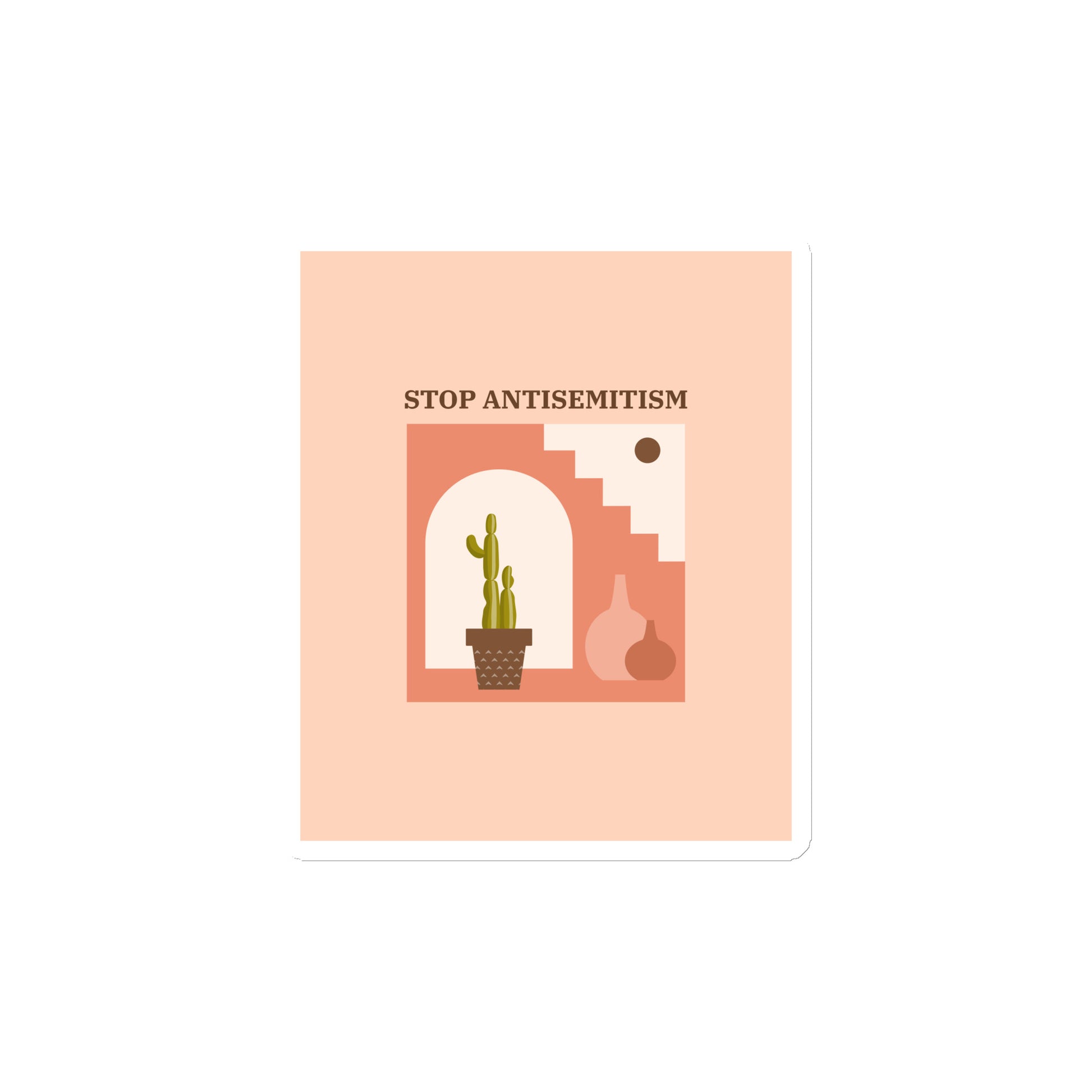 Stop Antisemitism | Plants & Flowers Edition | Die-Cut Magnet