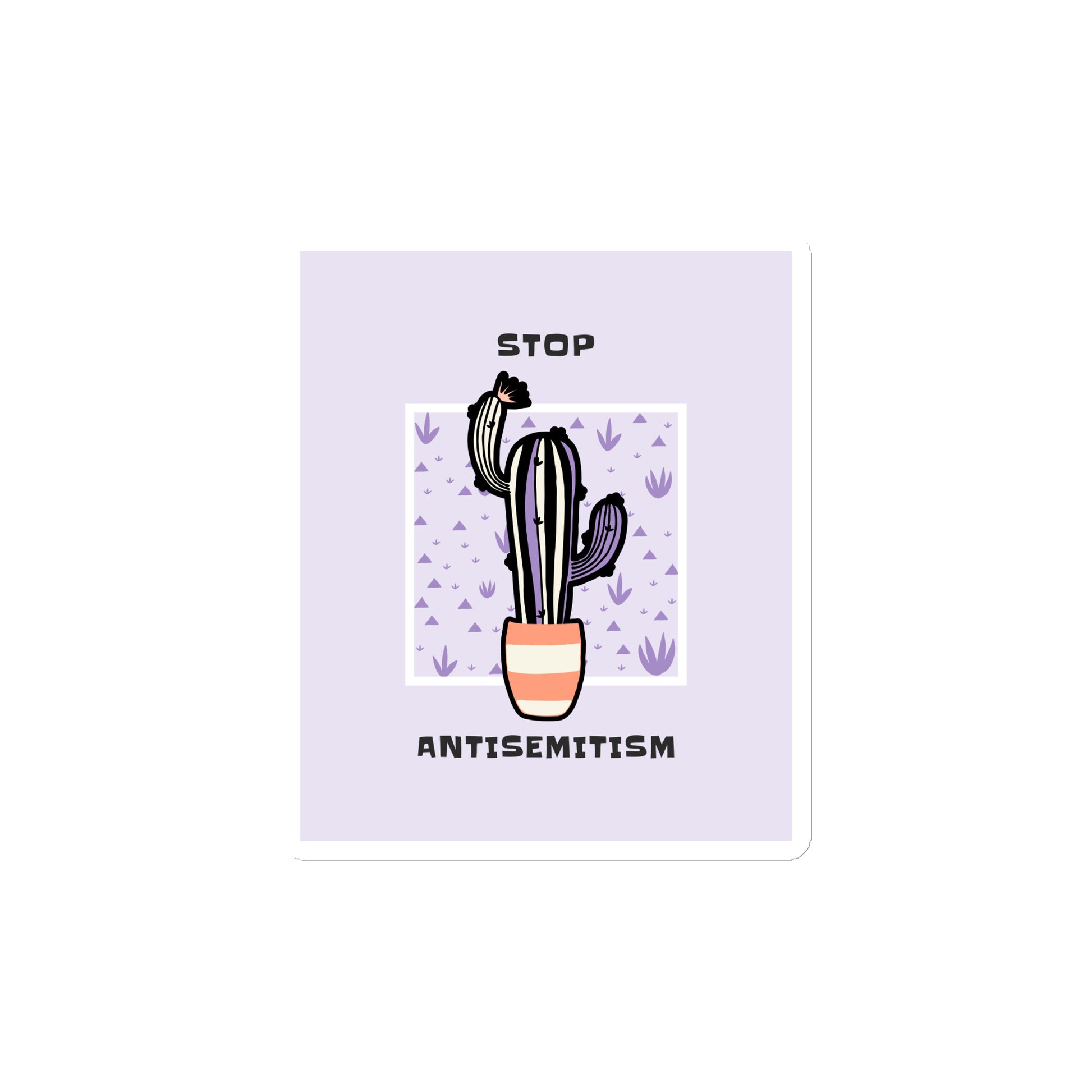 Stop Antisemitism | Plants & Flowers Edition | Die-Cut Magnet