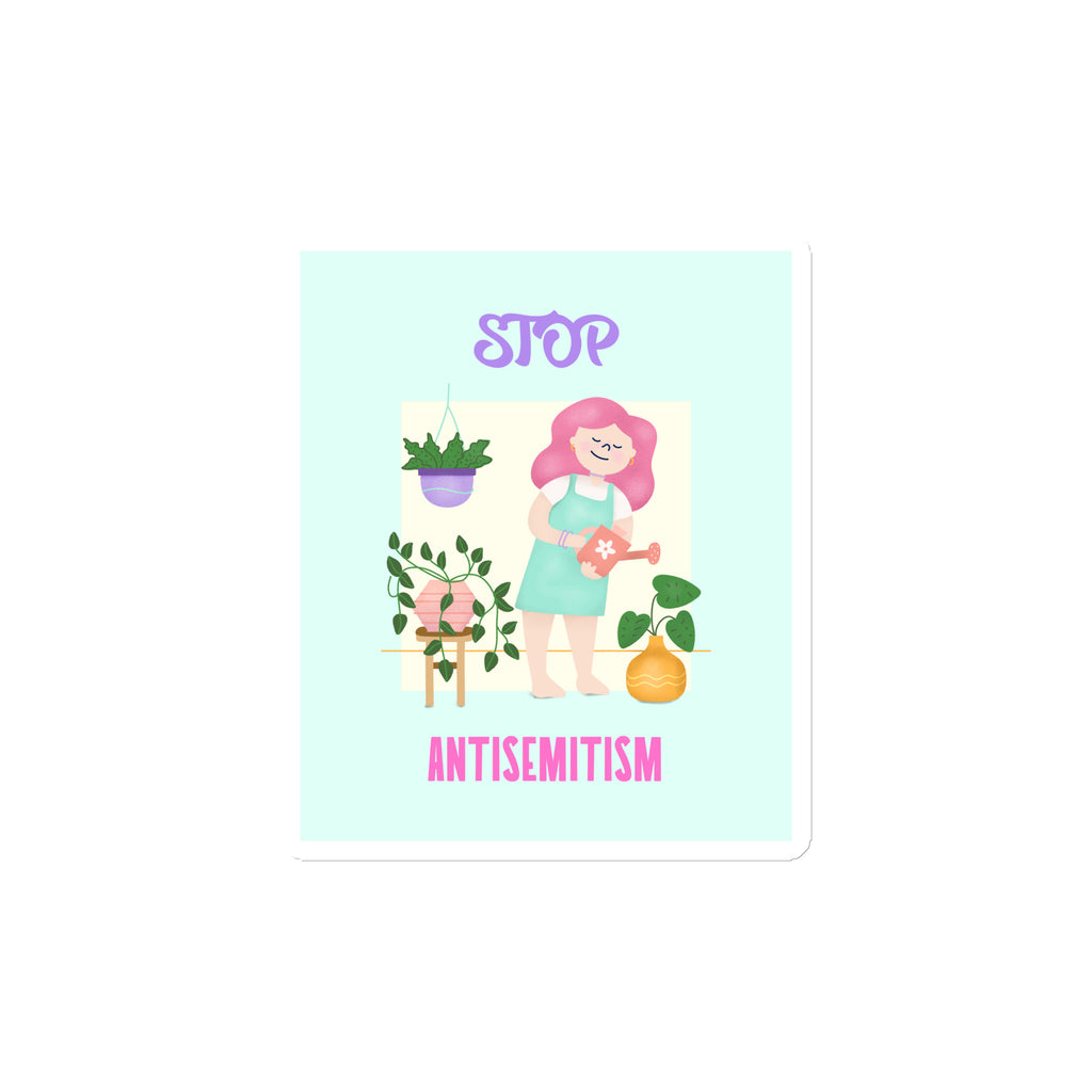 Stop Antisemitism | Plants & Flowers Edition | Die-Cut Magnet