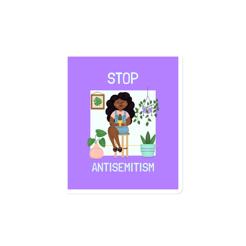 Stop Antisemitism | Plants & Flowers Edition | Die-Cut Magnet