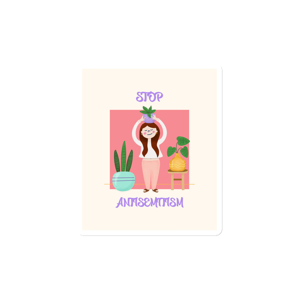 Stop Antisemitism | Plants & Flowers Edition | Die-Cut Magnet