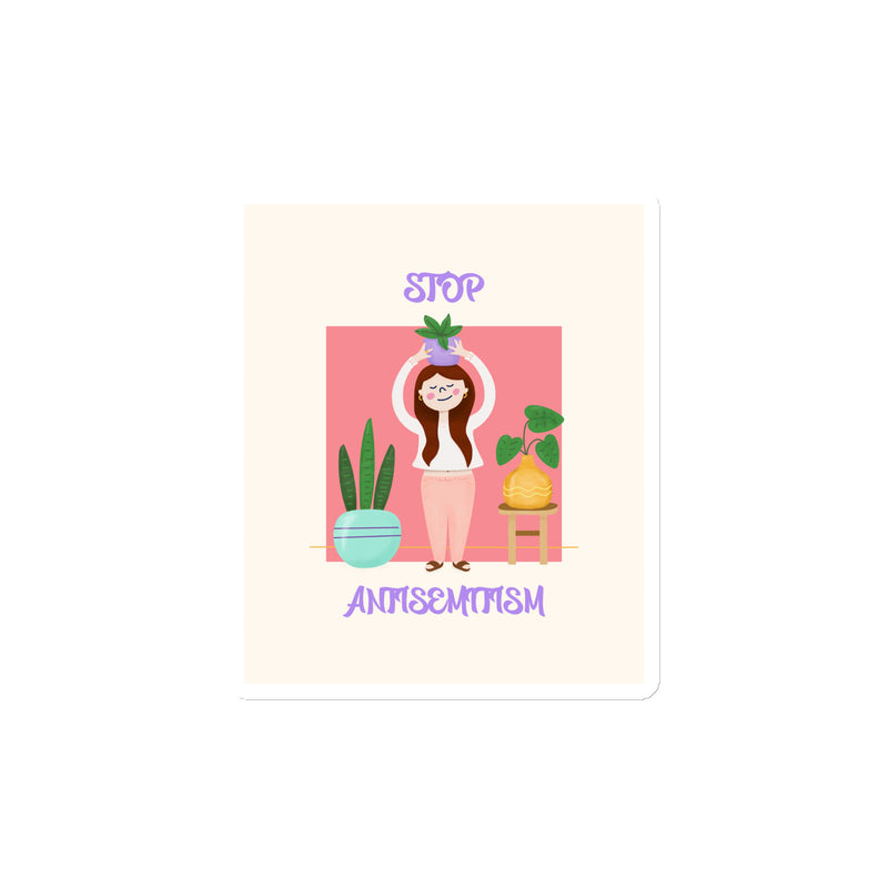 Stop Antisemitism | Plants & Flowers Edition | Die-Cut Magnet