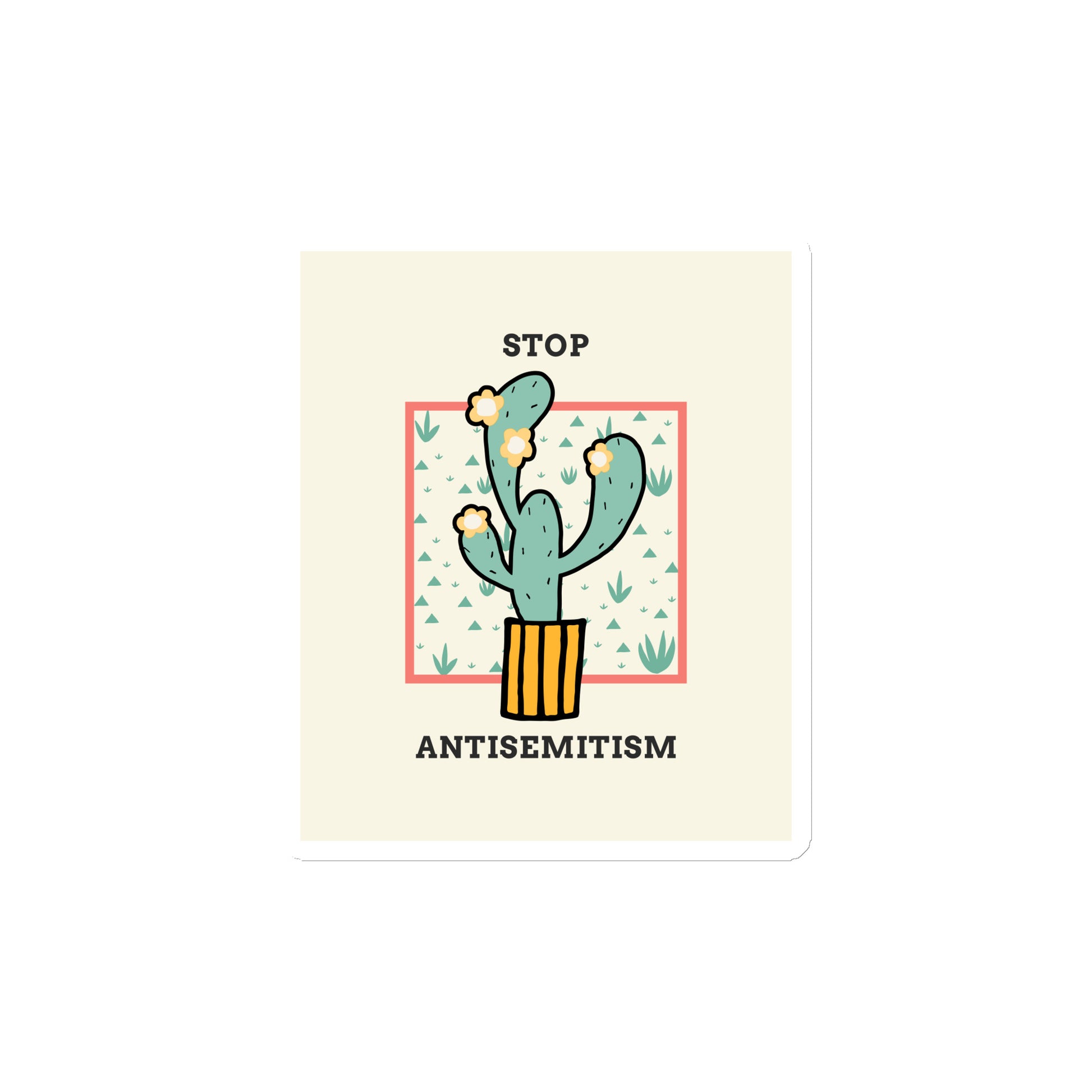 Stop Antisemitism | Plants & Flowers Edition | Die-Cut Magnet