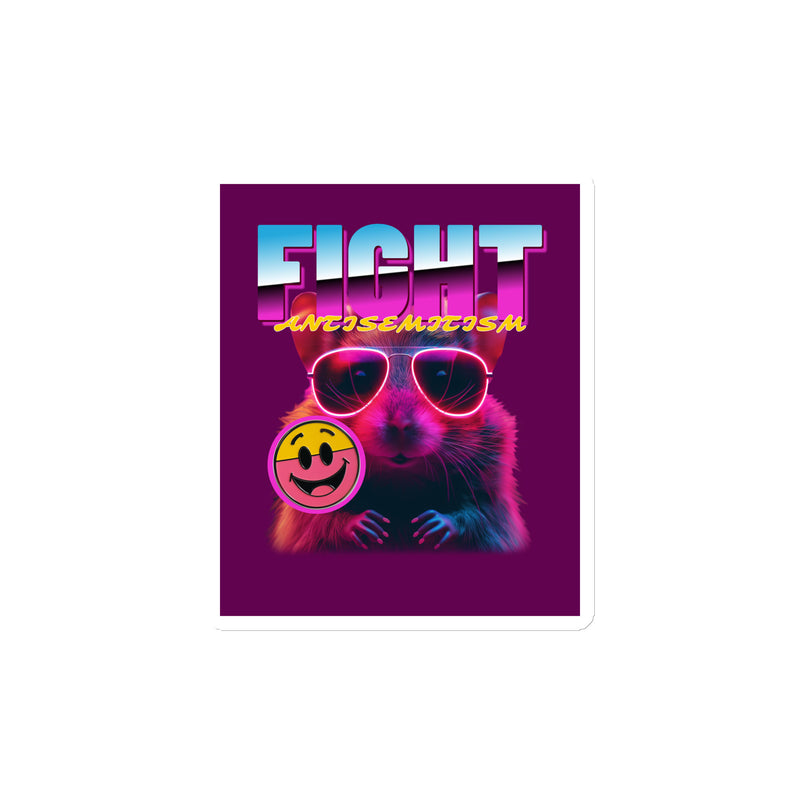 Retro Neon Animal | Fight Antisemitism | Die-Cut Magnet