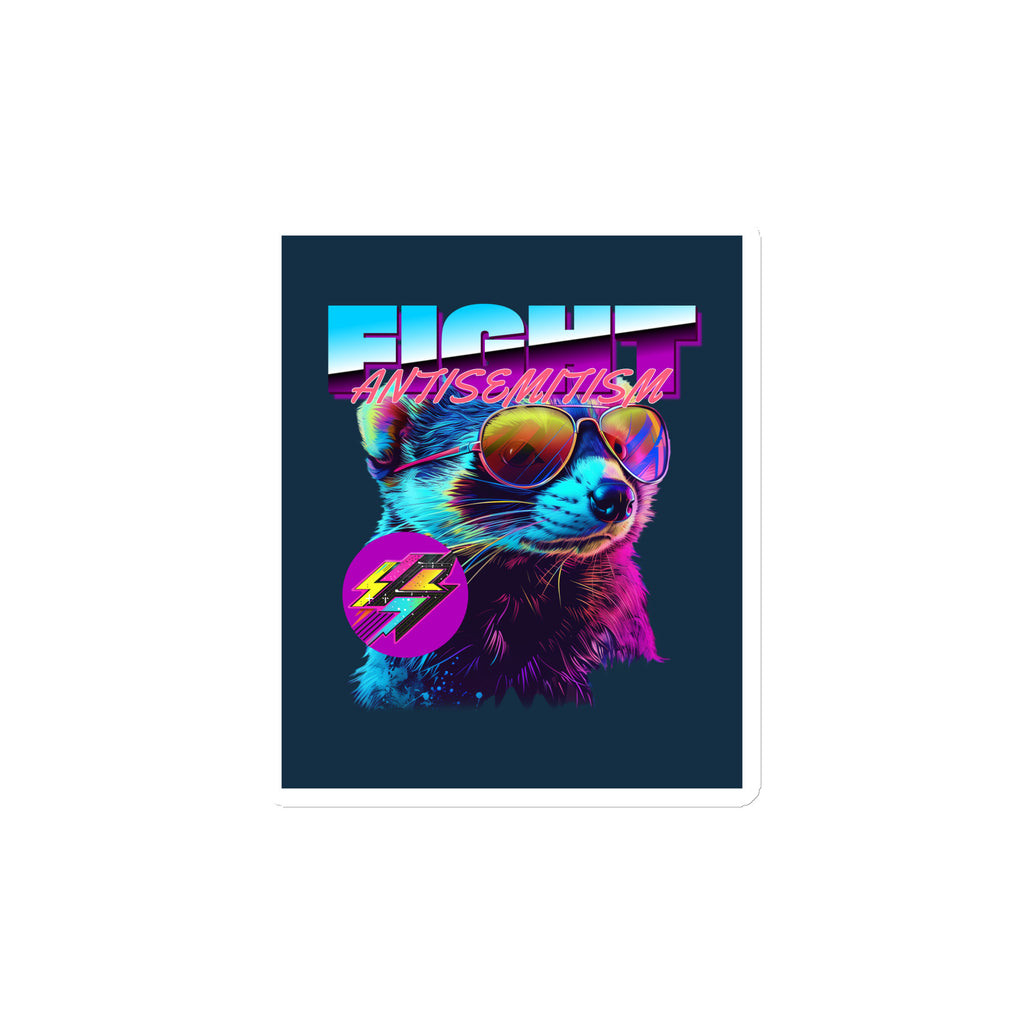 Retro Neon Animal | Fight Antisemitism | Die-Cut Magnet