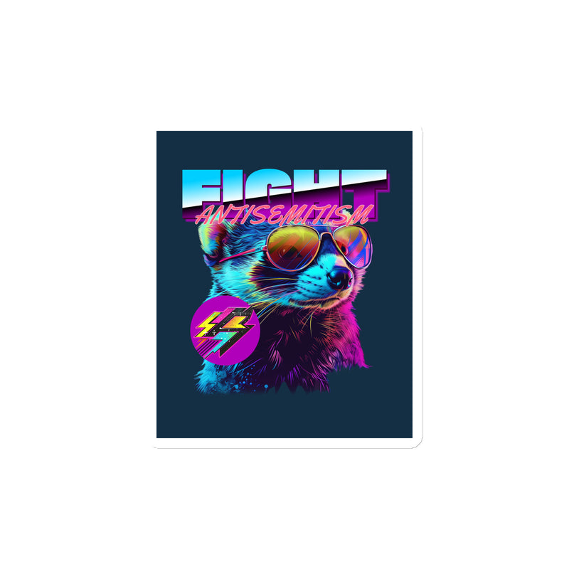 Retro Neon Animal | Fight Antisemitism | Die-Cut Magnet