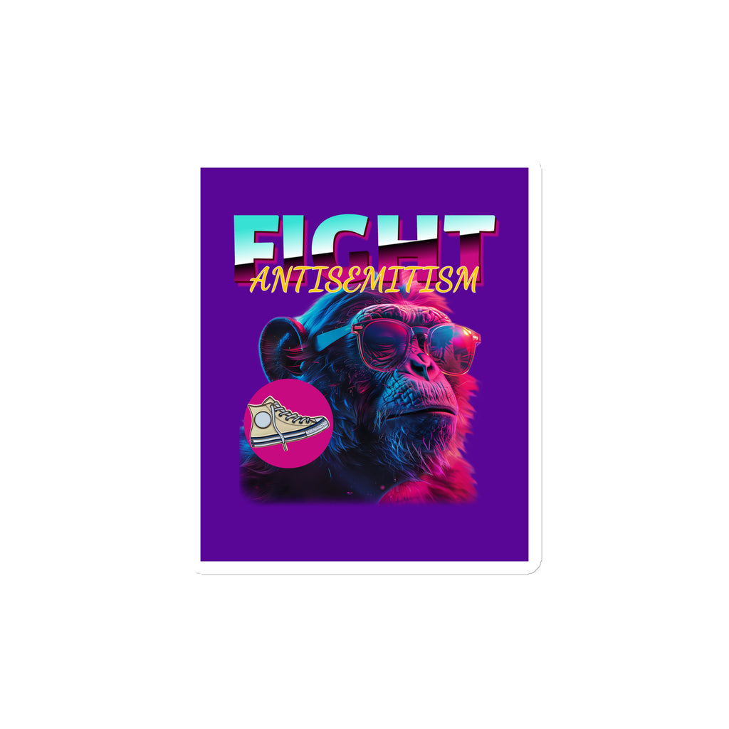 Retro Neon Animal | Fight Antisemitism | Die-Cut Magnet