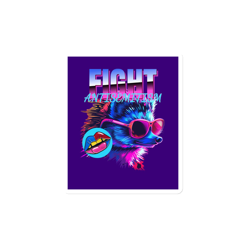 Retro Neon Animal | Fight Antisemitism | Die-Cut Magnet