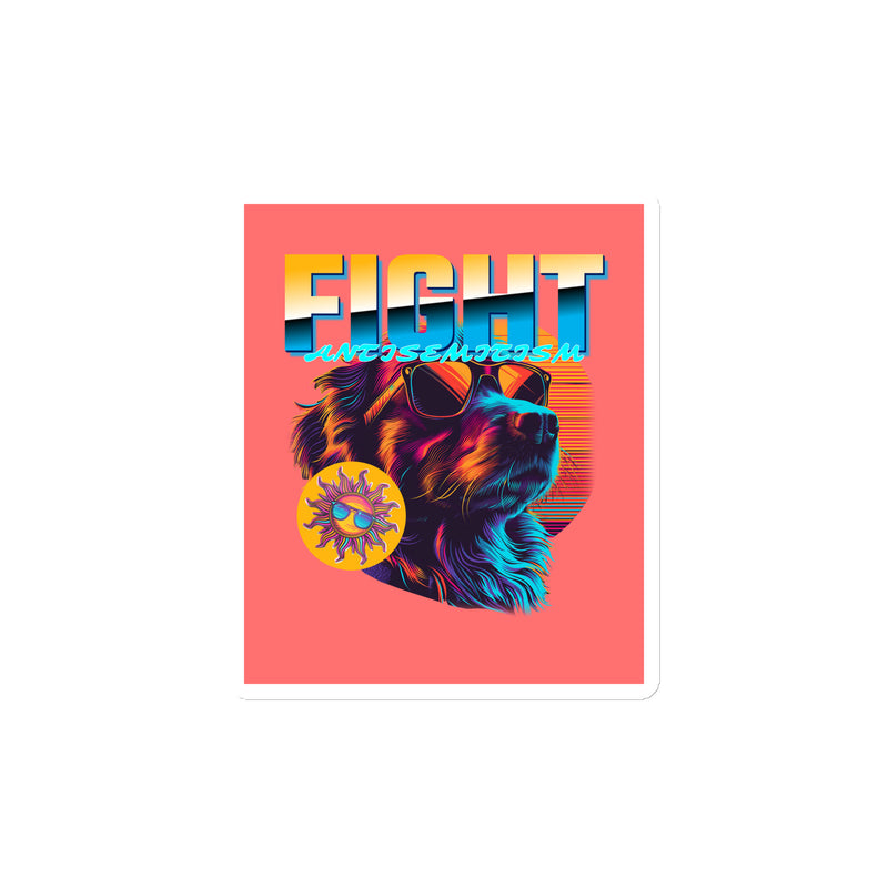 Retro Neon Animal | Fight Antisemitism | Die-Cut Magnet