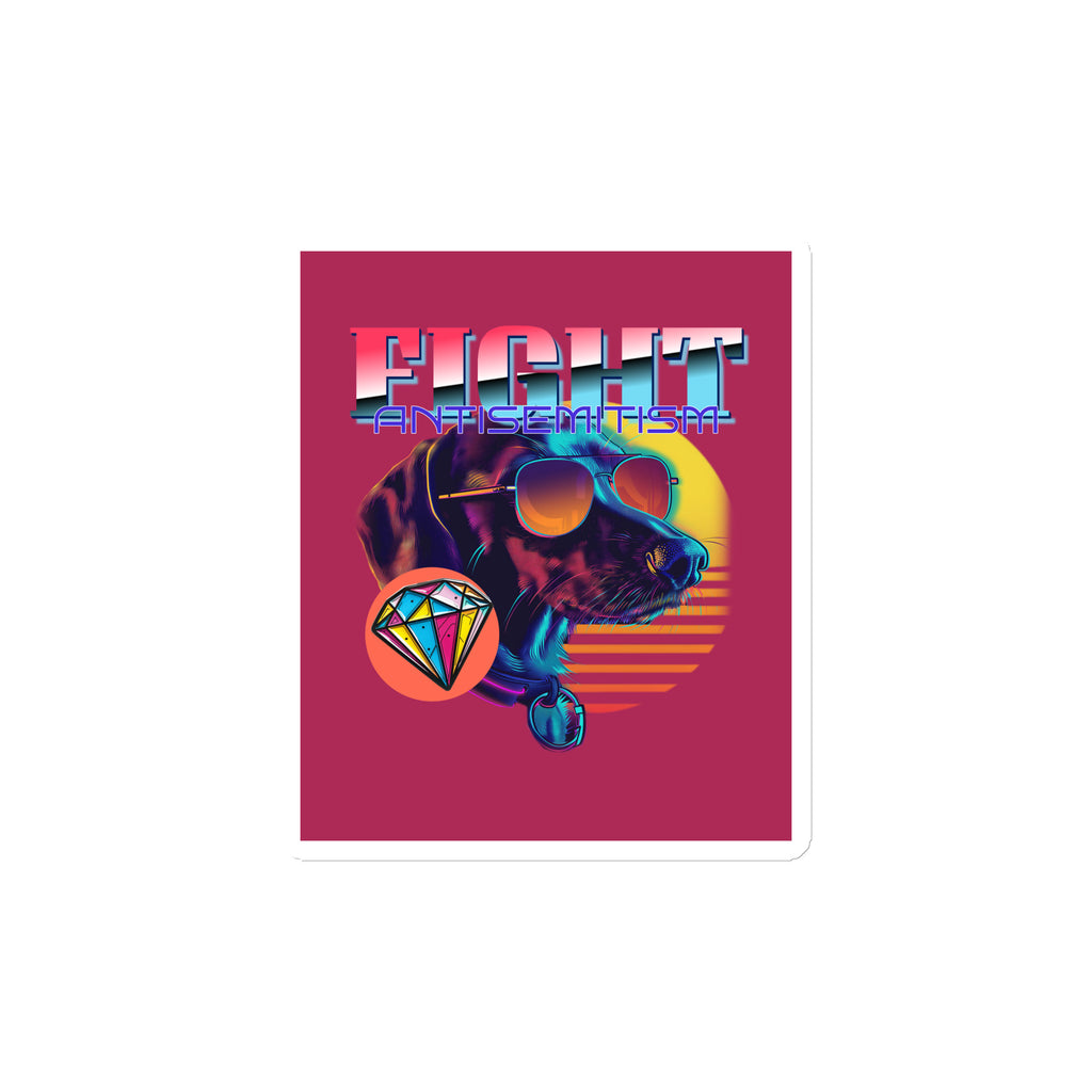 Retro Neon Animal | Fight Antisemitism | Die-Cut Magnet