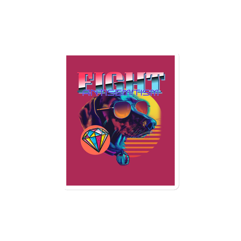 Retro Neon Animal | Fight Antisemitism | Die-Cut Magnet