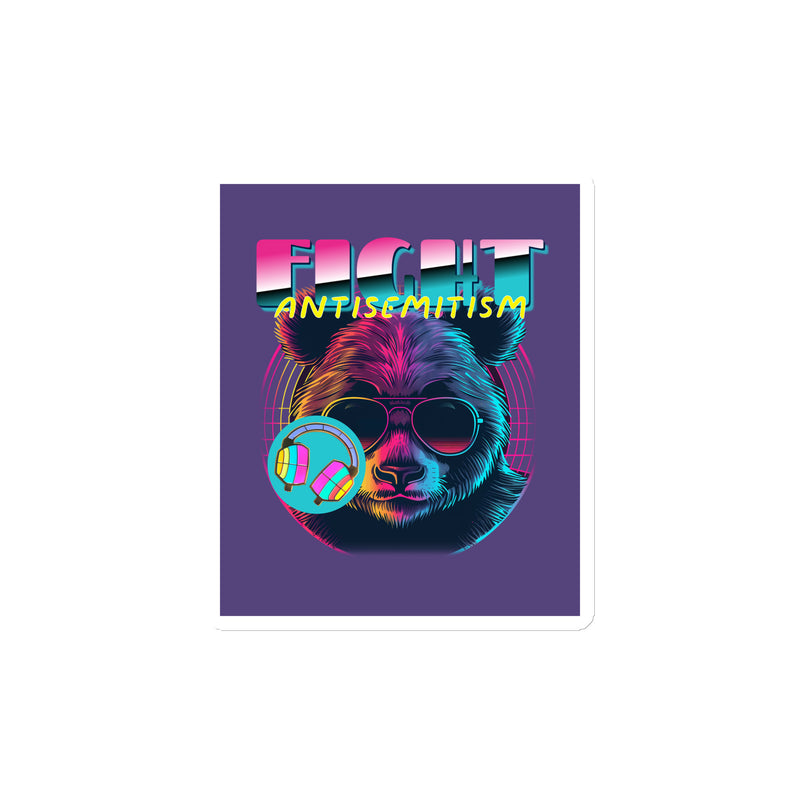 Retro Neon Animal | Fight Antisemitism | Die-Cut Magnet