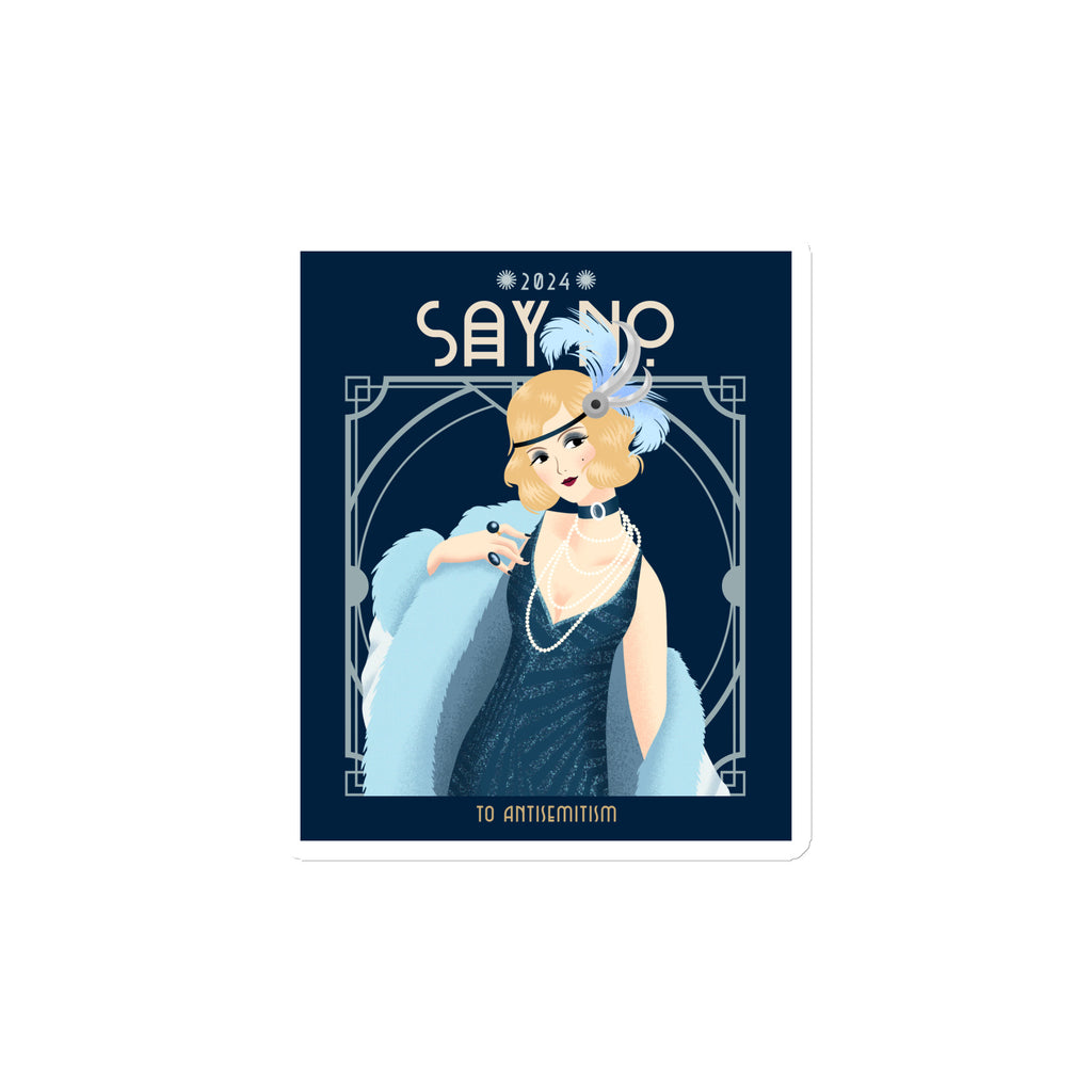 Art Deco Love Story | No Antisemitism | Die-Cut Magnet