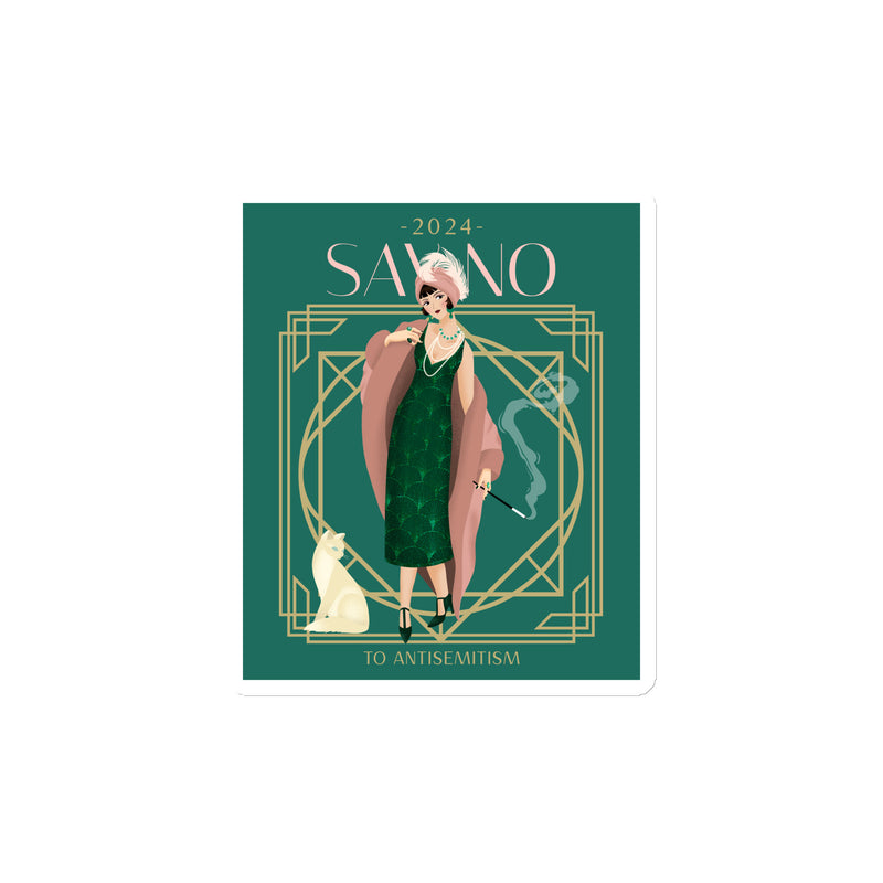 Art Deco Love Story | No Antisemitism | Die-Cut Magnet