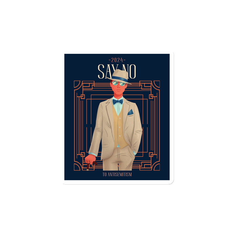 Art Deco Love Story | No Antisemitism | Die-Cut Magnet