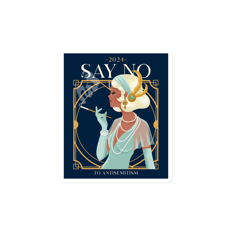 Art Deco Love Story | No Antisemitism | Die-Cut Magnet