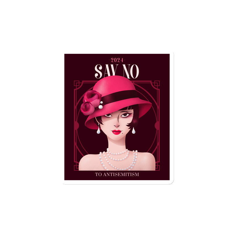 Art Deco Love Story | No Antisemitism | Die-Cut Magnet