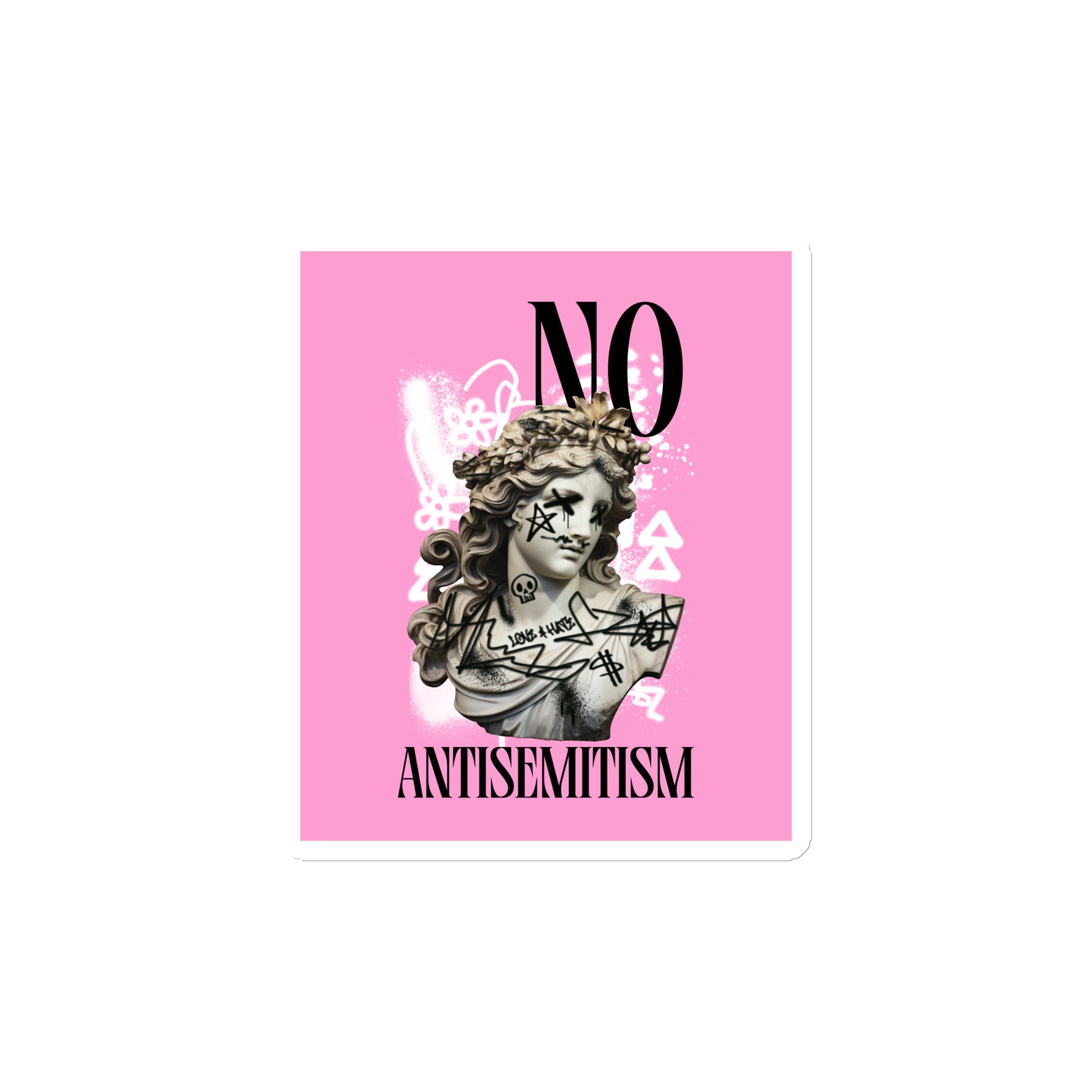 Graffiti Statue Anthem | No Antisemitism | Die-Cut Magnet