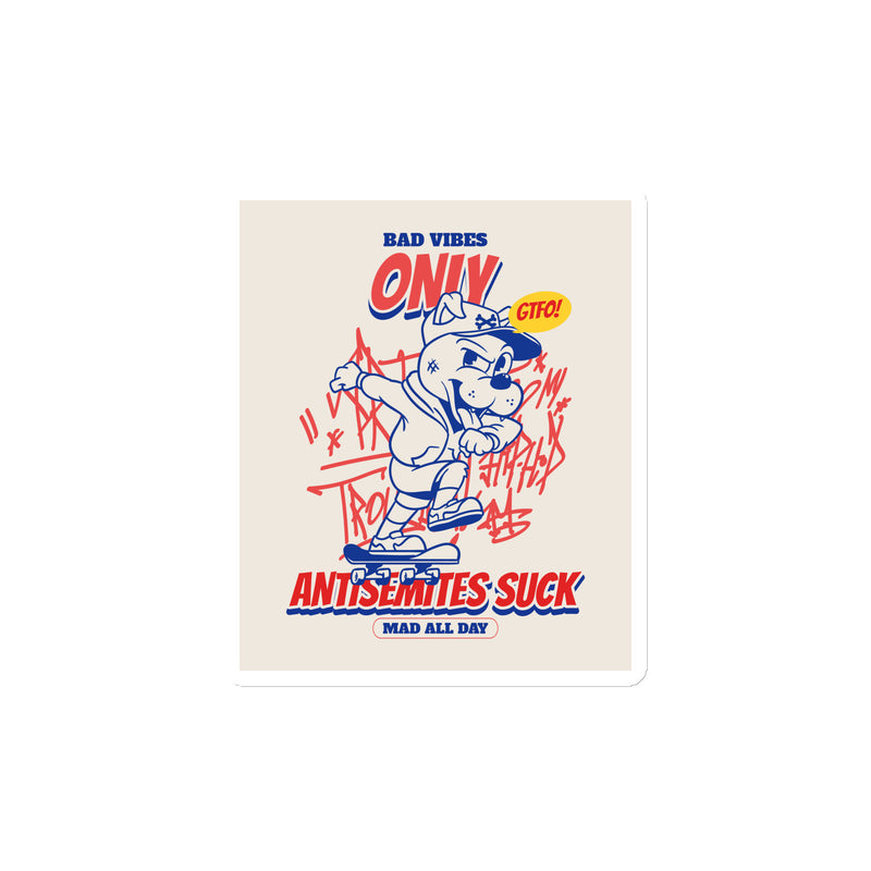 Streetart Graffiti Cartoon | Antisemitism | Die-Cut Magnet