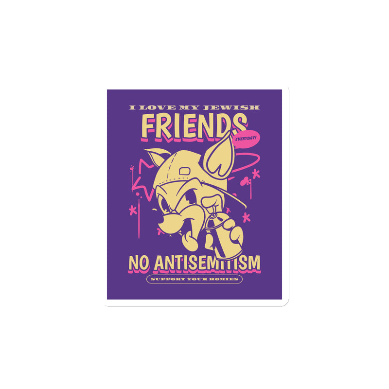 Streetart Graffiti Cartoon | Antisemitism | Die-Cut Magnet