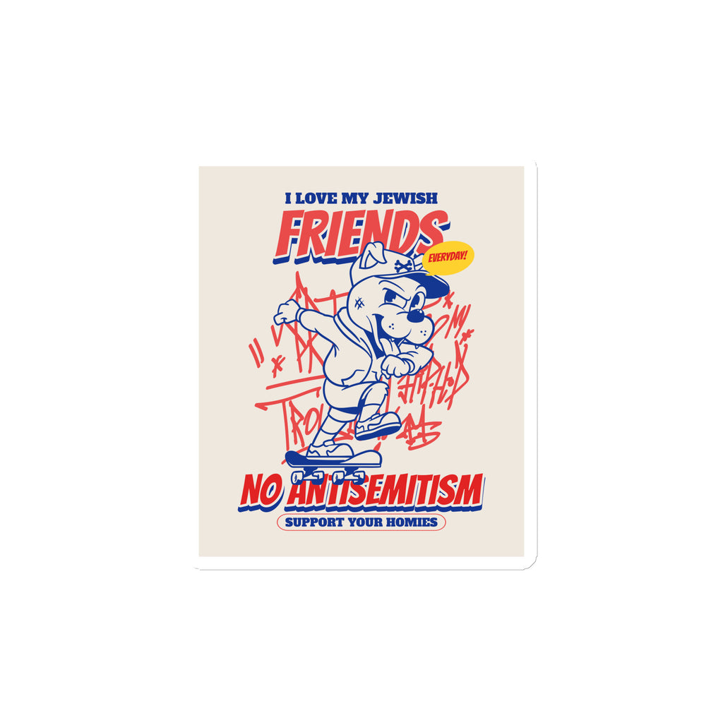 Streetart Graffiti Cartoon | Antisemitism | Die-Cut Magnet