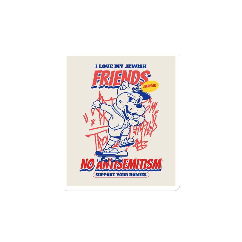 Streetart Graffiti Cartoon | Antisemitism | Die-Cut Magnet