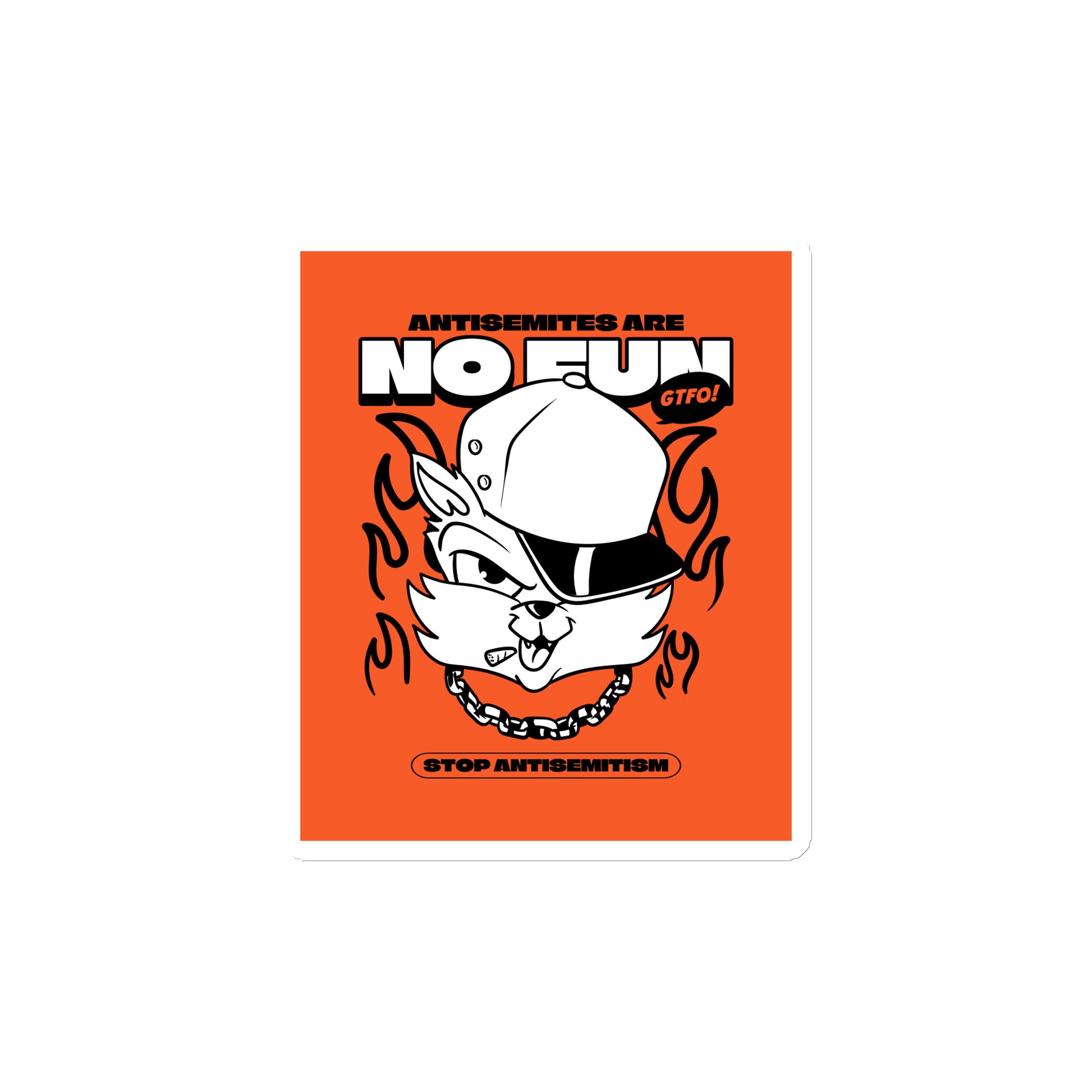 Streetart Graffiti Cartoon | Antisemitism | Die-Cut Magnet
