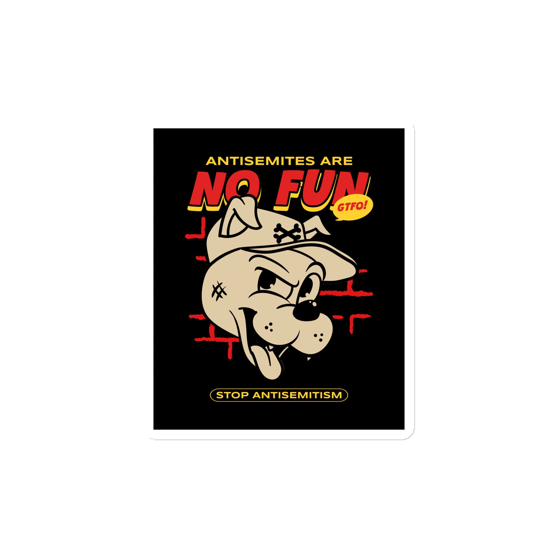 Streetart Graffiti Cartoon | Antisemitism | Die-Cut Magnet