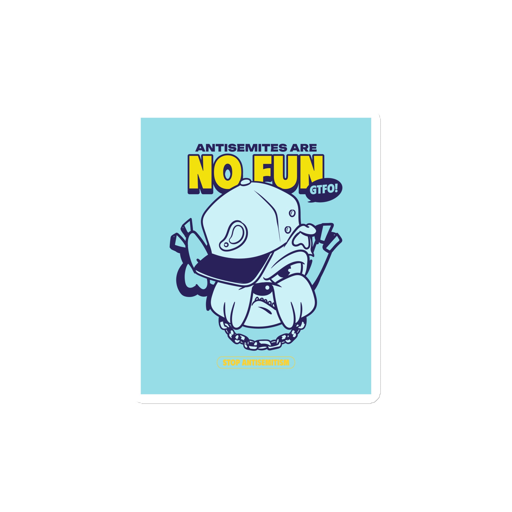 Streetart Graffiti Cartoon | Antisemitism | Die-Cut Magnet