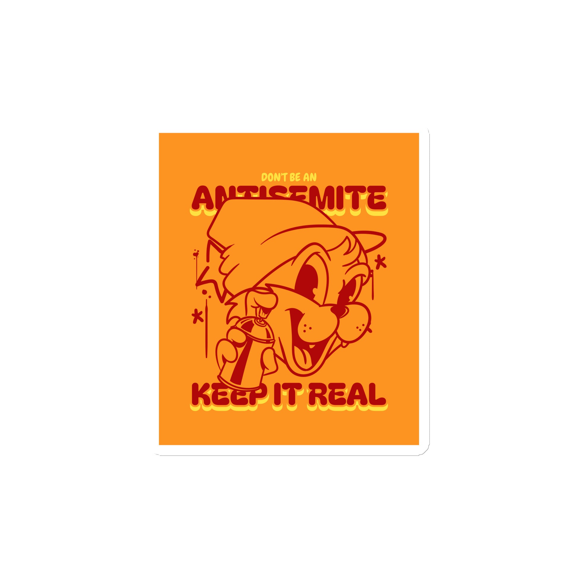 Streetart Graffiti Cartoon | Antisemitism | Die-Cut Magnet