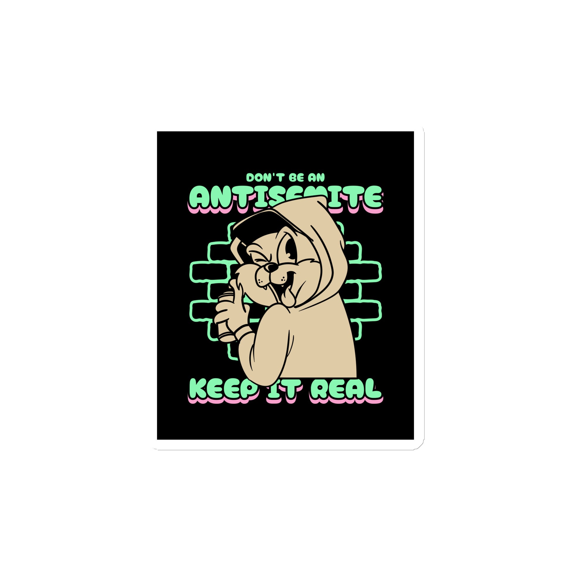 Streetart Graffiti Cartoon | Antisemitism | Die-Cut Magnet