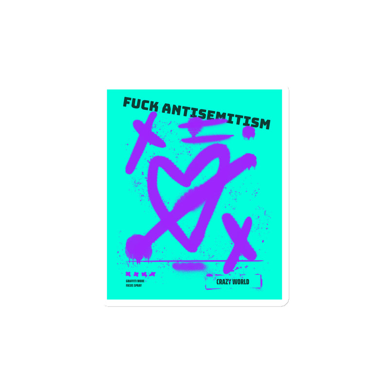 Fuck Antisemitism Graffiti | Die-Cut Magnet