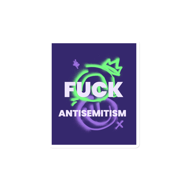 Fuck Antisemitism Graffiti | Die-Cut Magnet