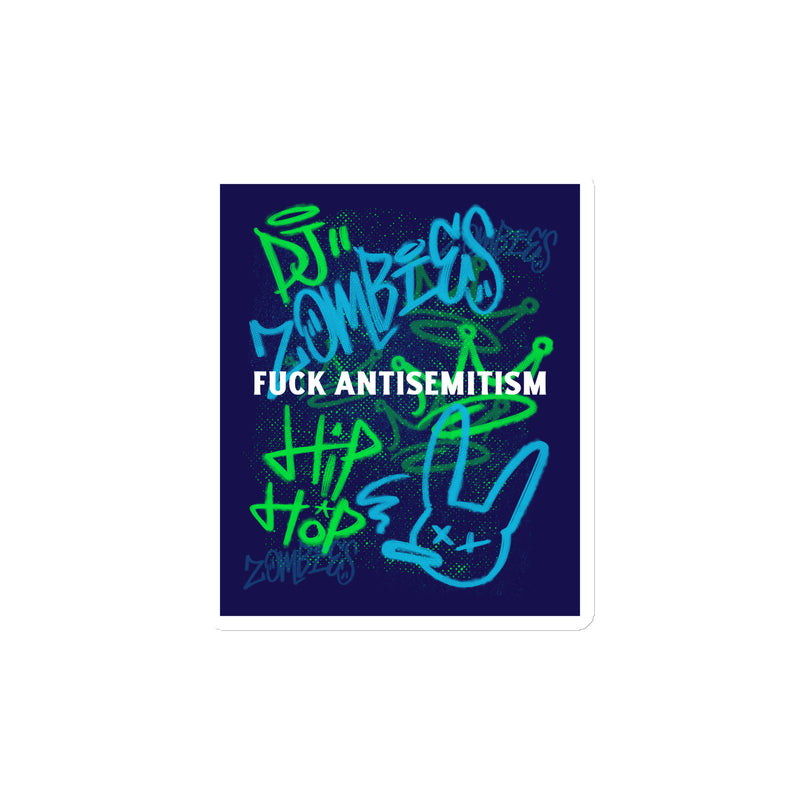 Fuck Antisemitism Graffiti | Die-Cut Magnet