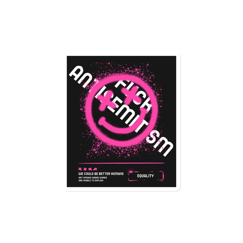 Fuck Antisemitism Graffiti | Die-Cut Magnet