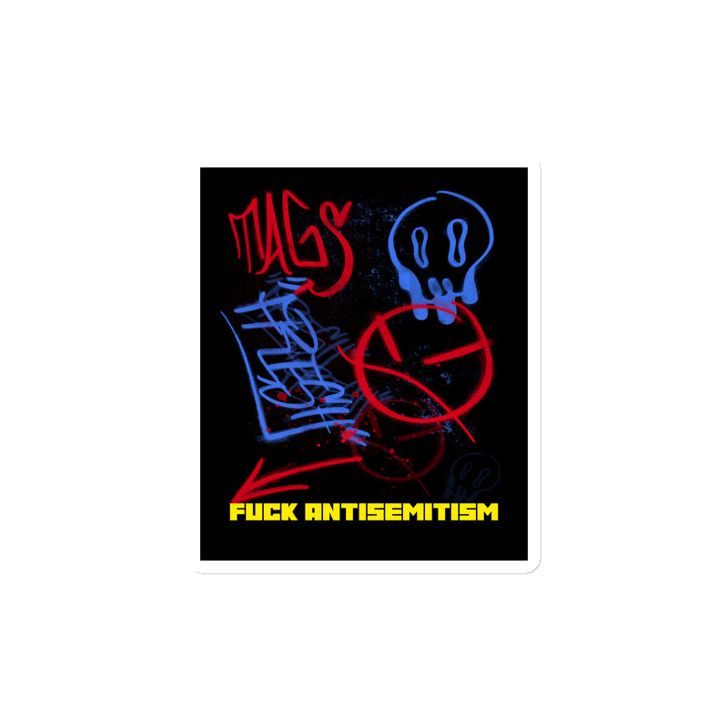 Fuck Antisemitism Graffiti | Die-Cut Magnet