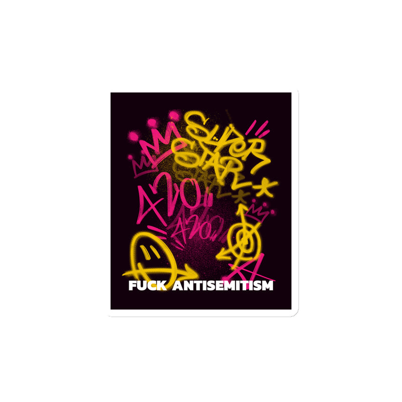 Fuck Antisemitism Graffiti | Die-Cut Magnet