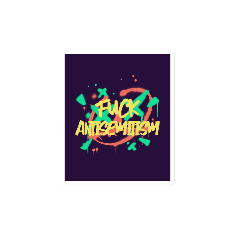 Fuck Antisemitism Graffiti | Die-Cut Magnet