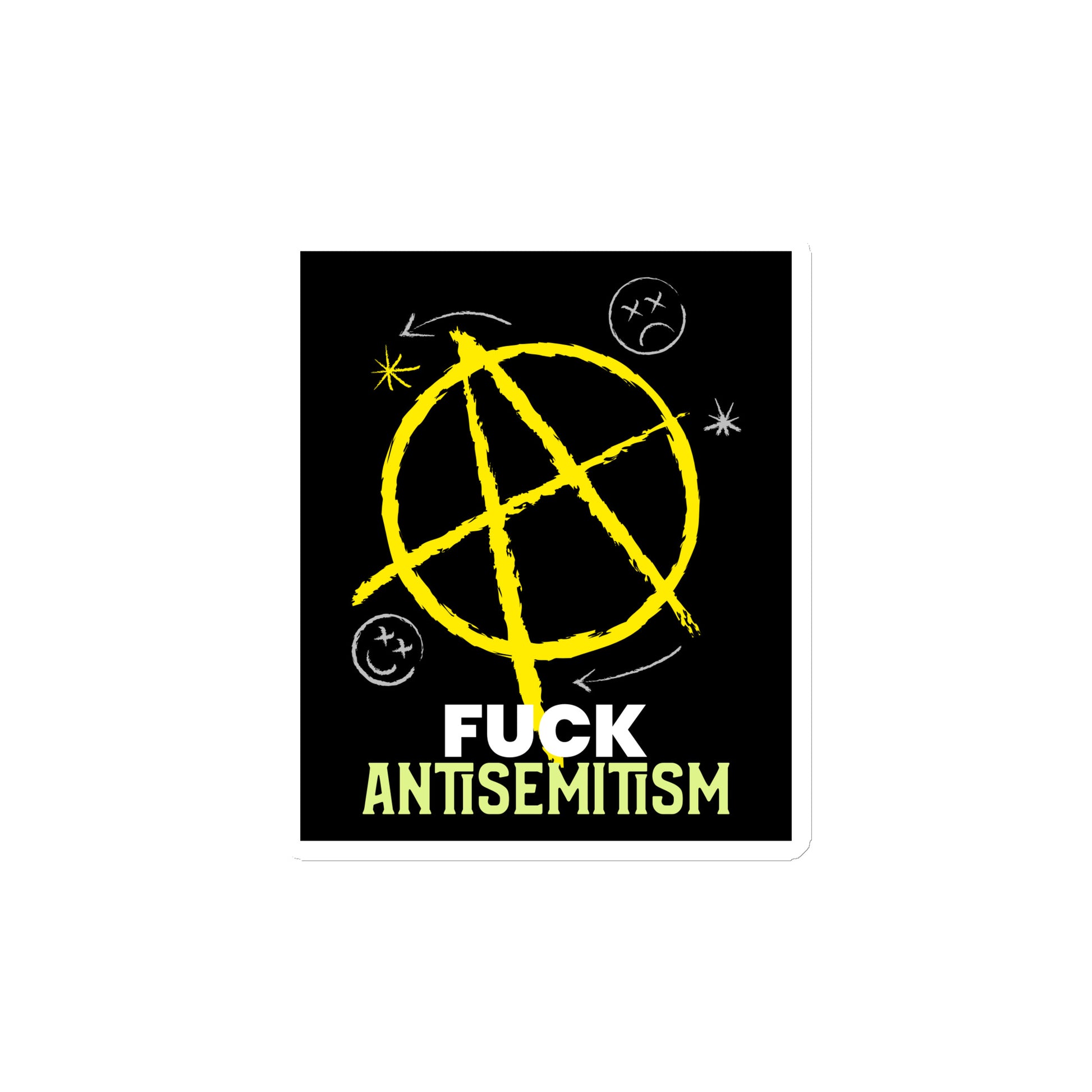 Fuck Antisemitism Graffiti | Die-Cut Magnet