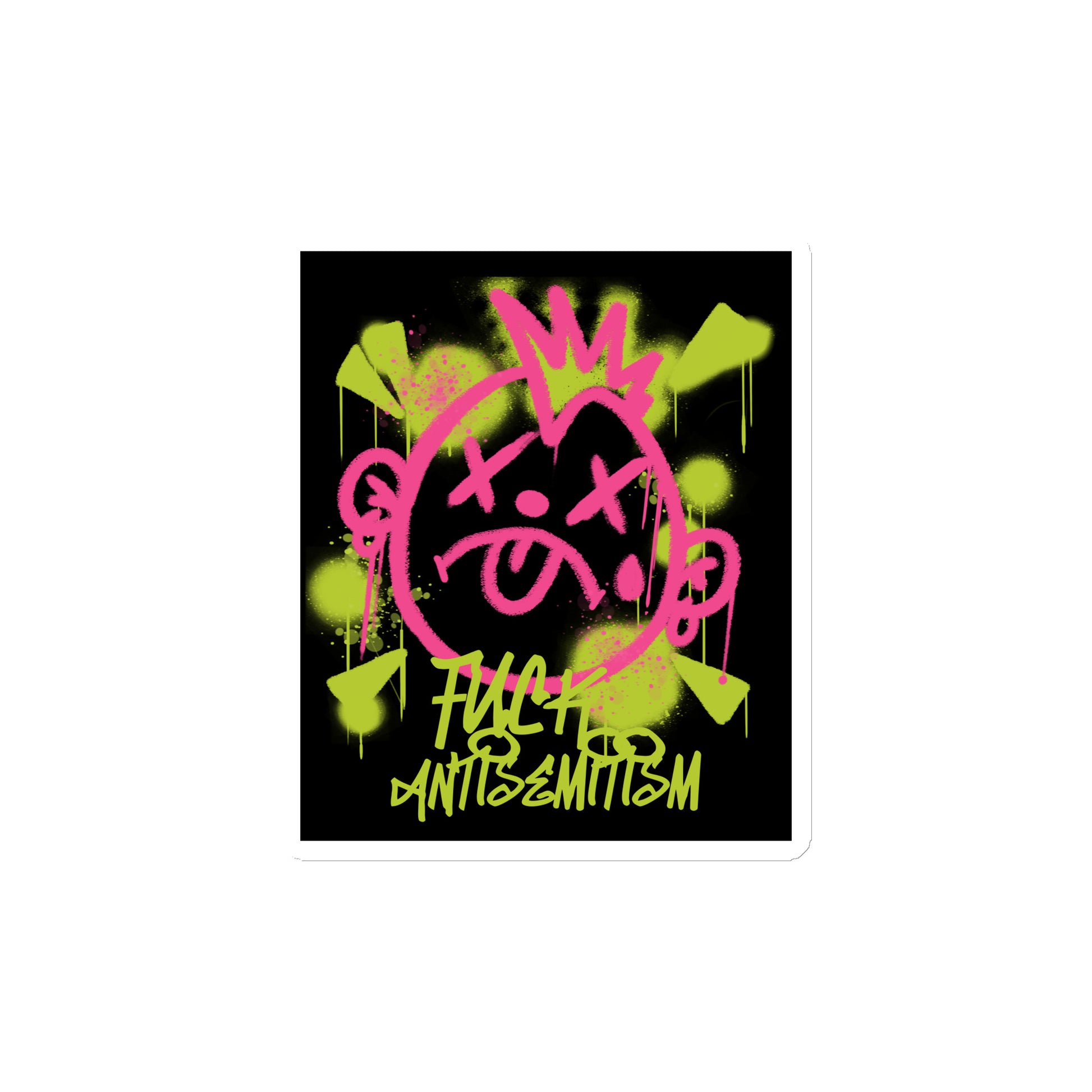 Fuck Antisemitism Graffiti | Die-Cut Magnet