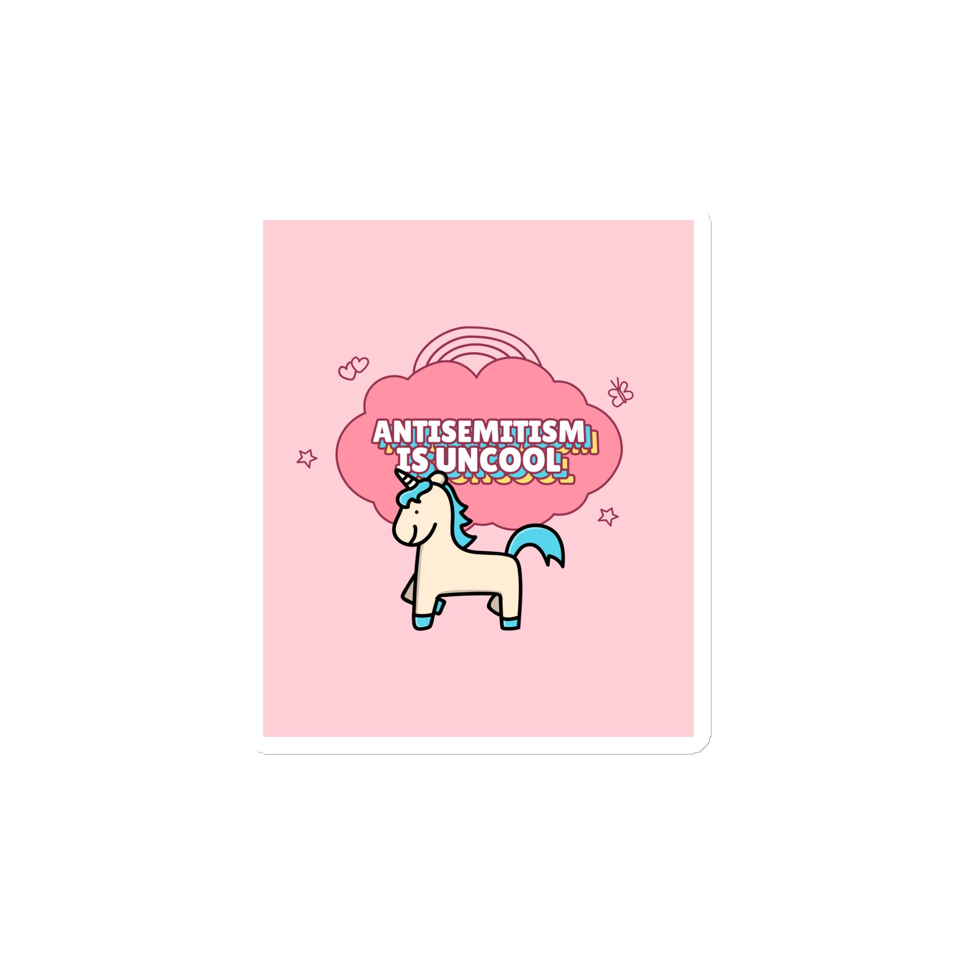 Unicorn Antisemitism Is Uncool | Die-Cut Magnet