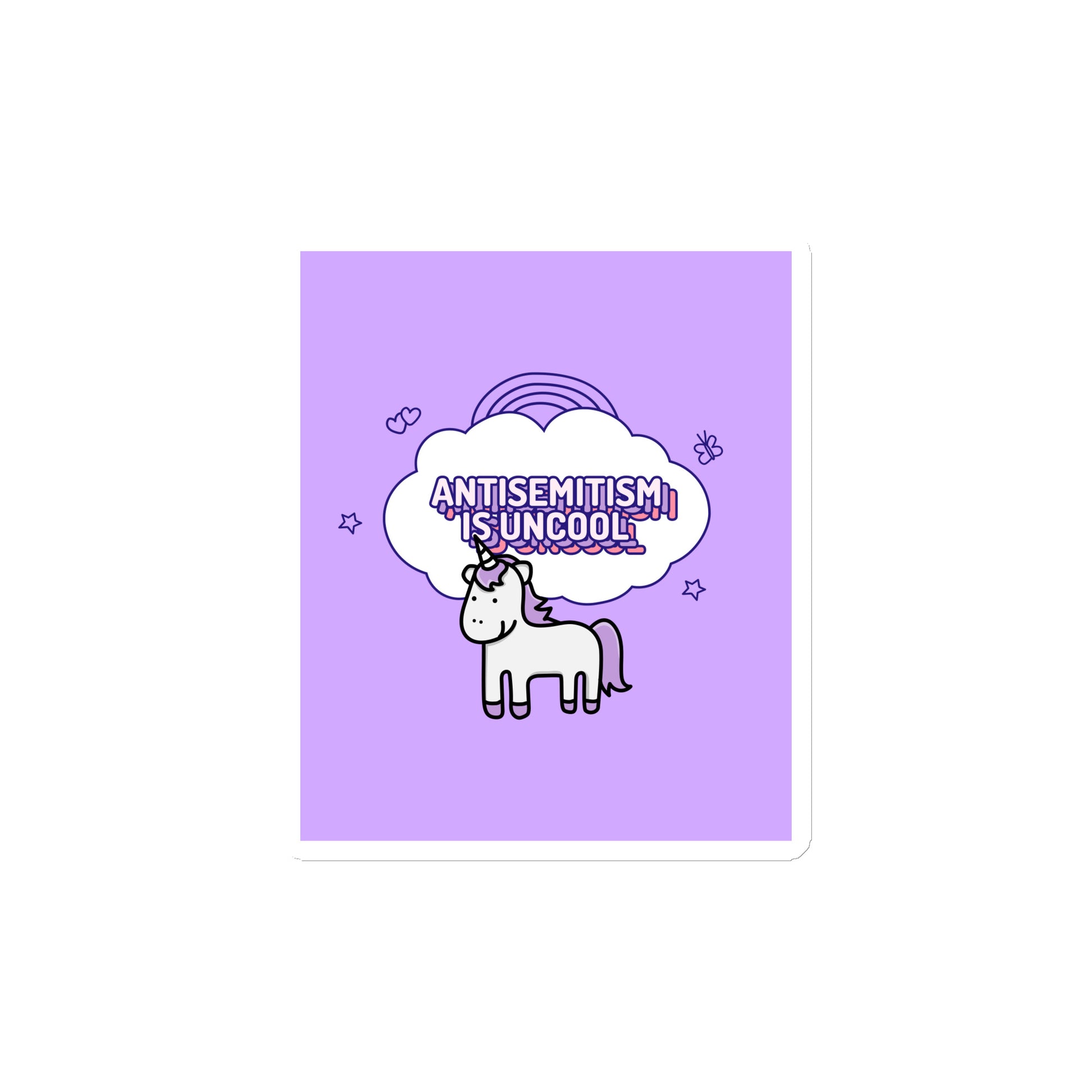 Unicorn Antisemitism Is Uncool | Die-Cut Magnet