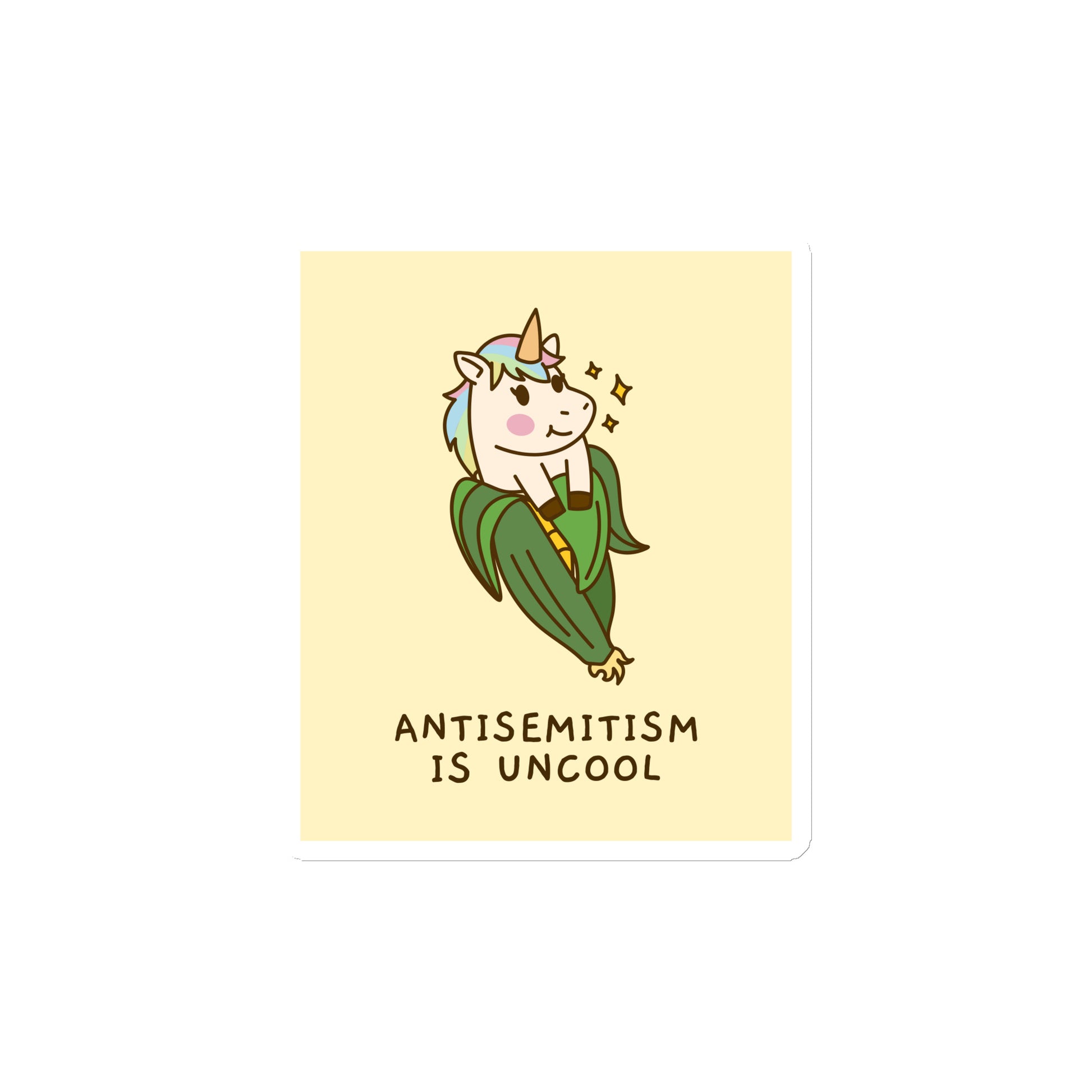 Unicorn Antisemitism Is Uncool | Die-Cut Magnet