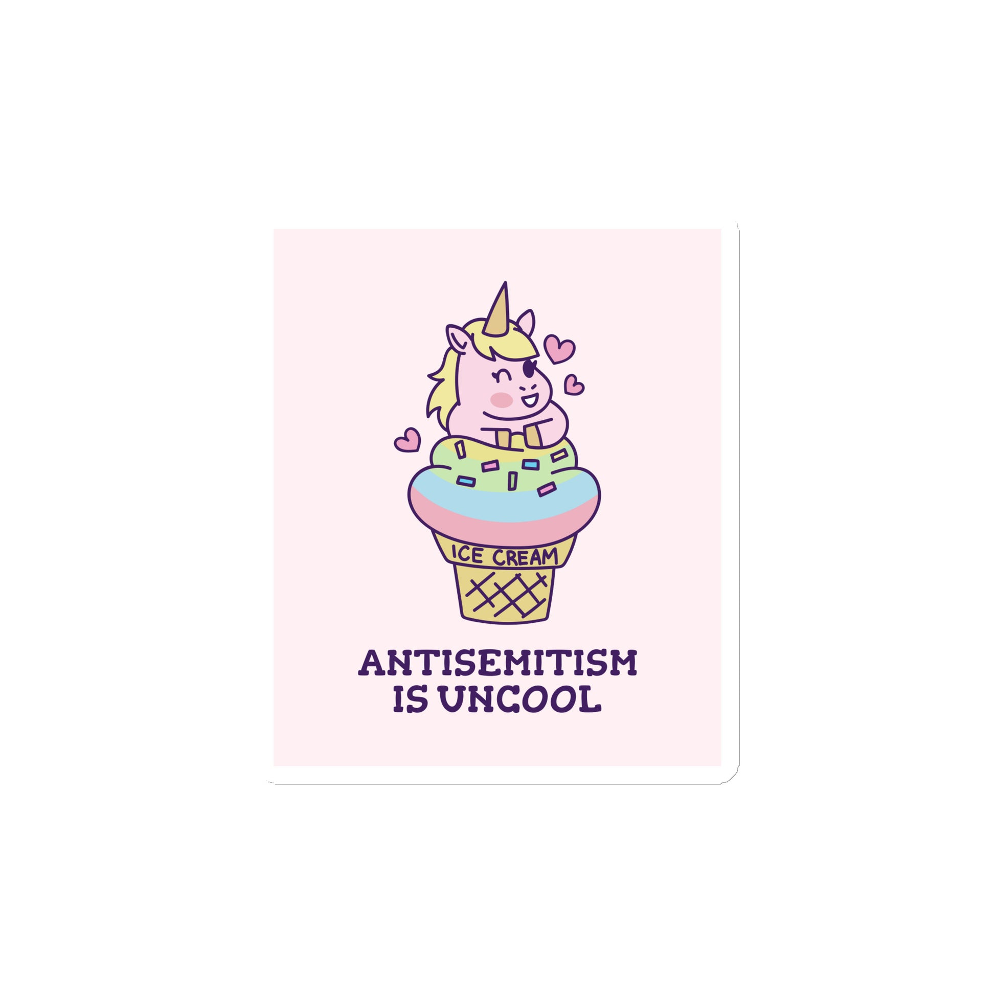 Unicorn Antisemitism Is Uncool | Die-Cut Magnet