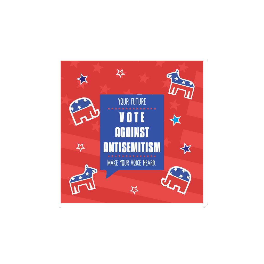Vote Against Antisemitism | Die-Cut Magnet