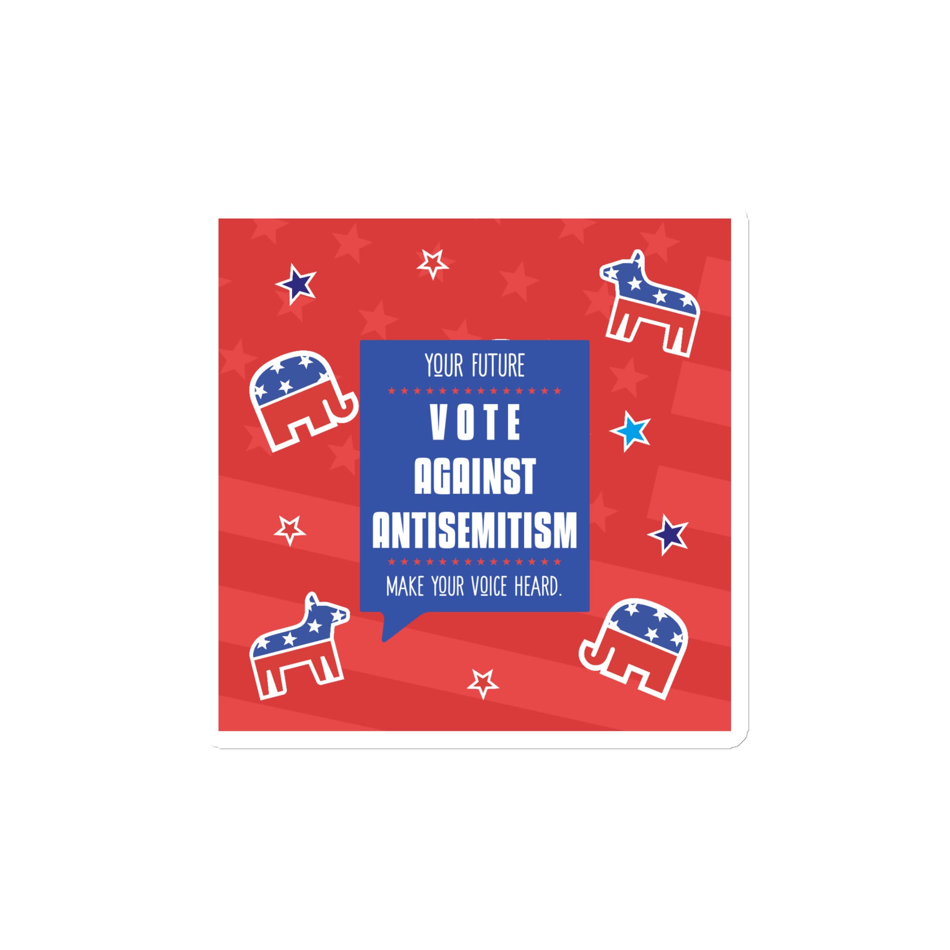 Vote Against Antisemitism | Die-Cut Magnet