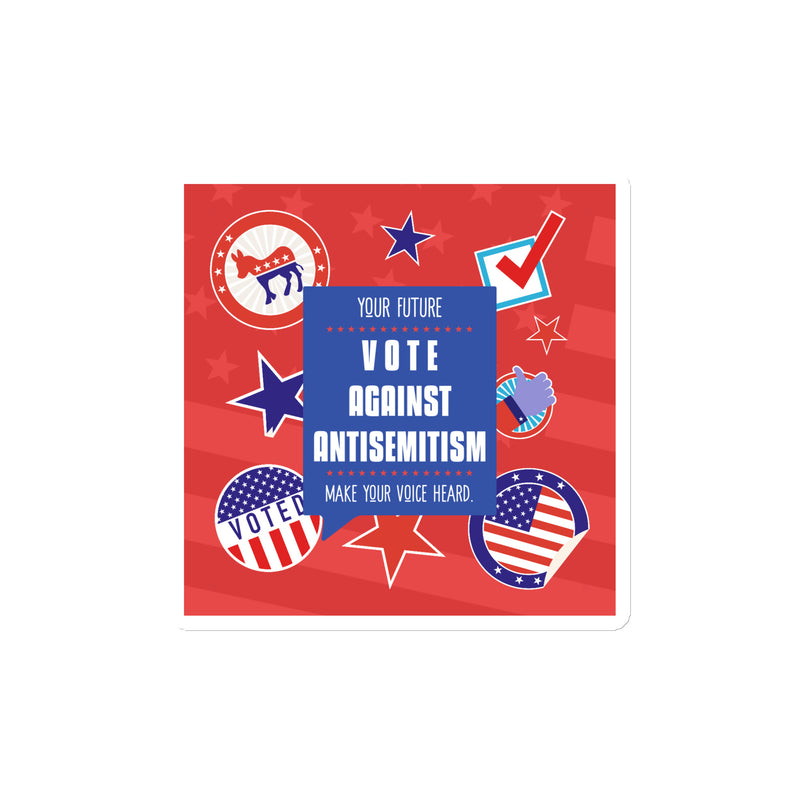 Vote Against Antisemitism | Die-Cut Magnet