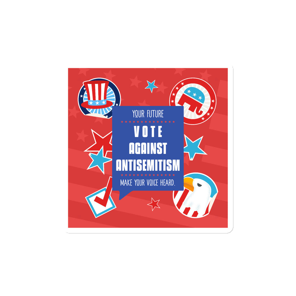 Vote Against Antisemitism | Die-Cut Magnet