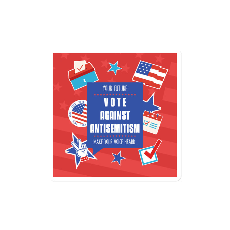 Vote Against Antisemitism | Die-Cut Magnet